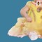 Baby Belle Costume Golden Sparkle Dress Tutu Pink Ribbon Headband